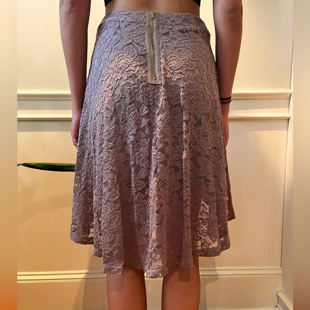 Grey Lace Skirt
